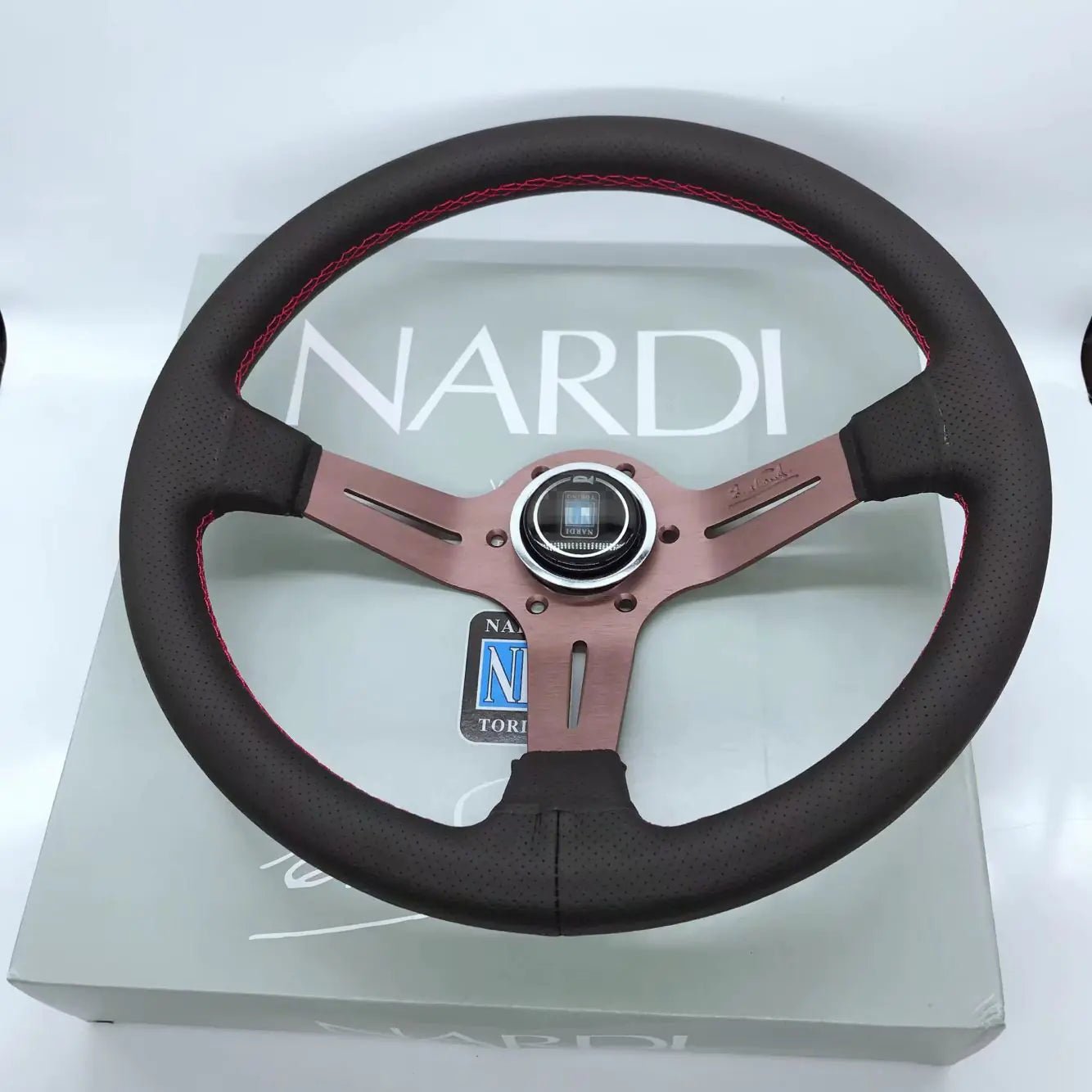 Universal Car Modification, ND Leather Titanium Frame, Black Leather Steering Wheel - Revved Up Tools
