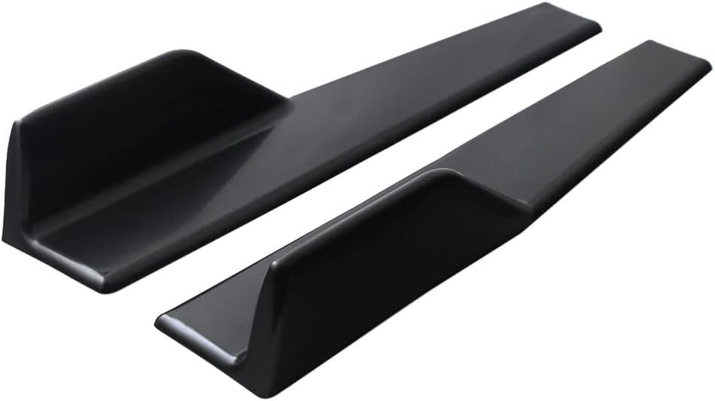 Universal Car Side Skirts Rocker Splitters Diffusers Winglet Wings Extension Rocker Panel Body Kit(Black, 45CM) - Revved Up Tools