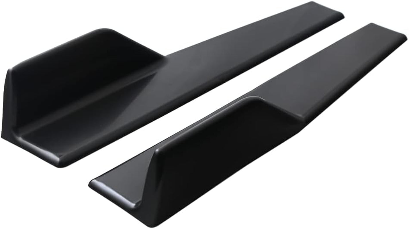 Universal Car Side Skirts Rocker Splitters Diffusers Winglet Wings Extension Rocker Panel Body Kit(Black, 45CM) - Revved Up Tools