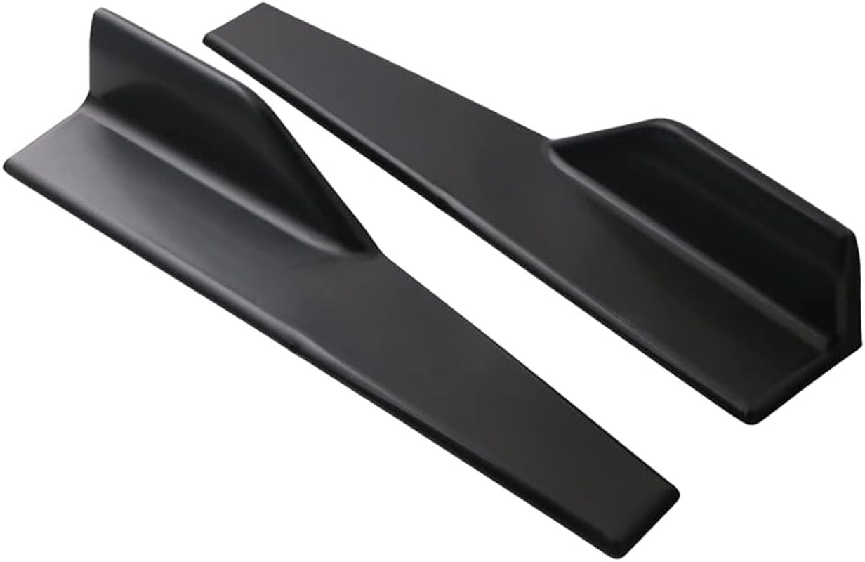 Universal Car Side Skirts Rocker Splitters Diffusers Winglet Wings Extension Rocker Panel Body Kit(Black, 45CM) - Revved Up Tools