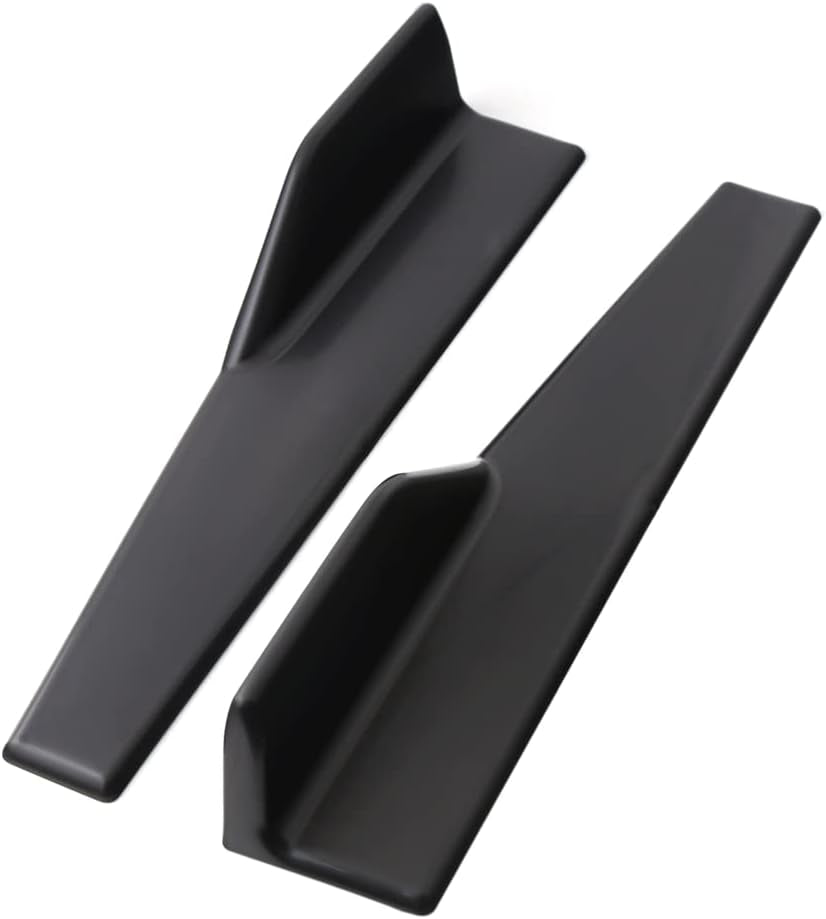 Universal Car Side Skirts Rocker Splitters Diffusers Winglet Wings Extension Rocker Panel Body Kit(Black, 45CM) - Revved Up Tools