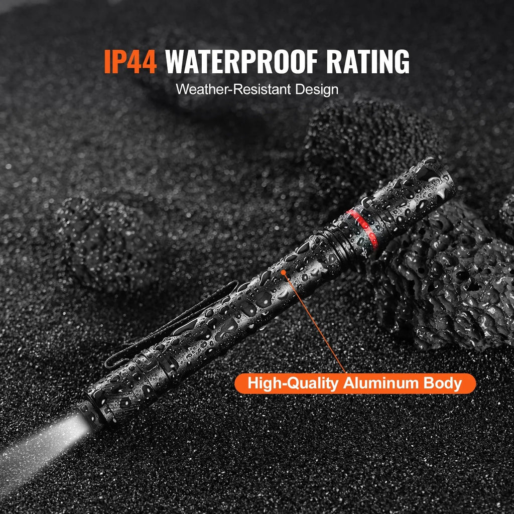VEVOR 5.9 Inch Rechargeable Penlight 300 Lumens 3 Lighting Modes Pocket Penlight - Revved Up Auto