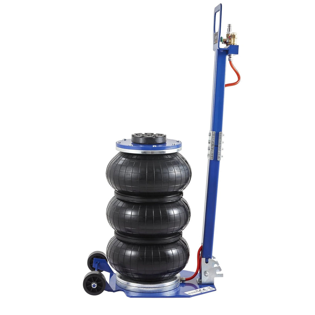 VEVOR Air Jack, 3 Ton/6600 Lbs Triple Bag Air Jack, Airbag Jack with Six Steel Pipes, Lift up to 17.7, 3-5 S Fast Lifting Pneumatic Jack, with Adjustable Long Handles for Cars, Garages, Repair (Blue) - Revved Up Tools