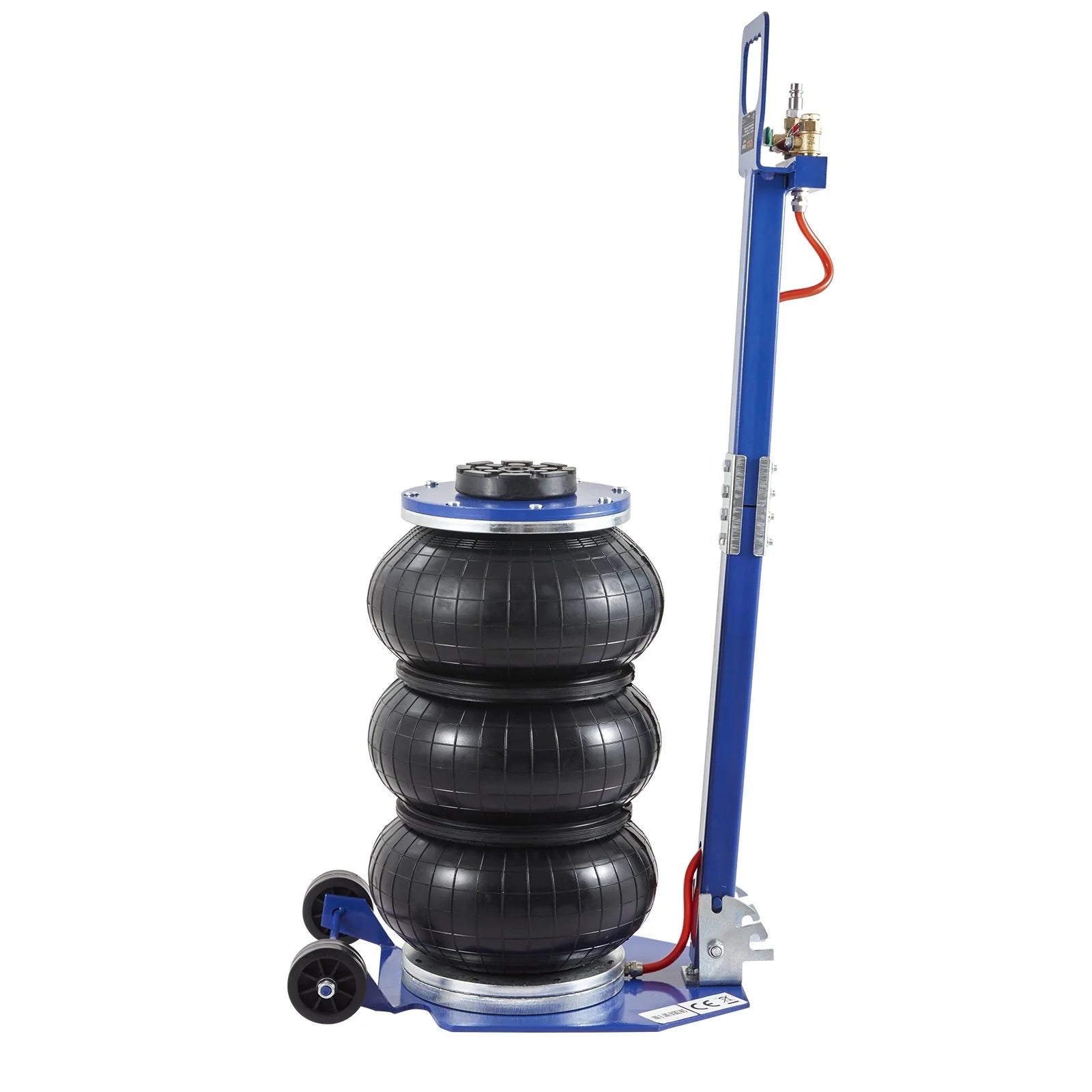 VEVOR Air Jack, 3 Ton/6600 Lbs Triple Bag Air Jack, Airbag Jack with Six Steel Pipes, Lift up to 17.7, 3-5 S Fast Lifting Pneumatic Jack, with Adjustable Long Handles for Cars, Garages, Repair (Blue) - Revved Up Tools