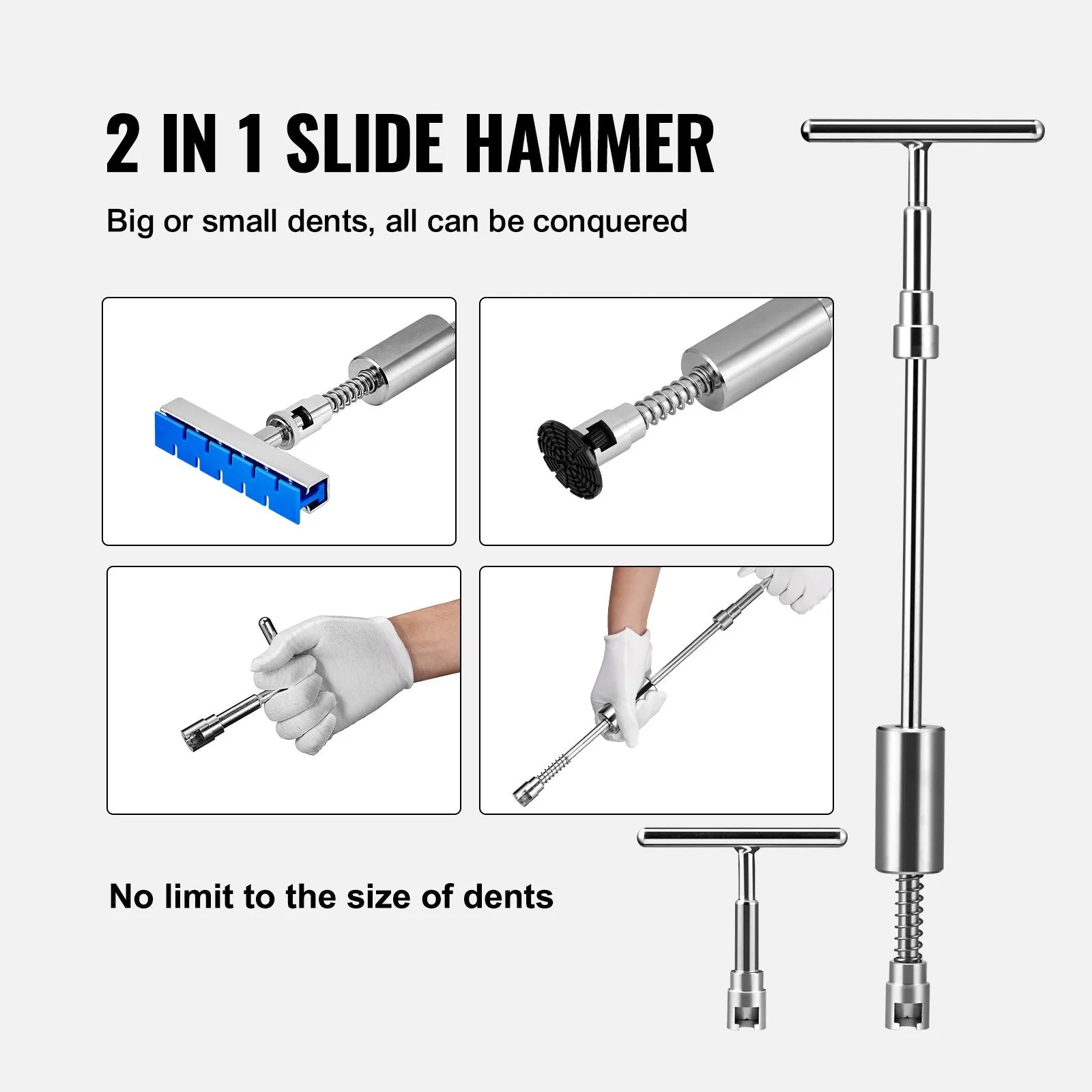 VEVOR Car Body Dent Puller Bridge Lifter Tool Paintless Hail Remover Repair Kit - Revved Up Auto