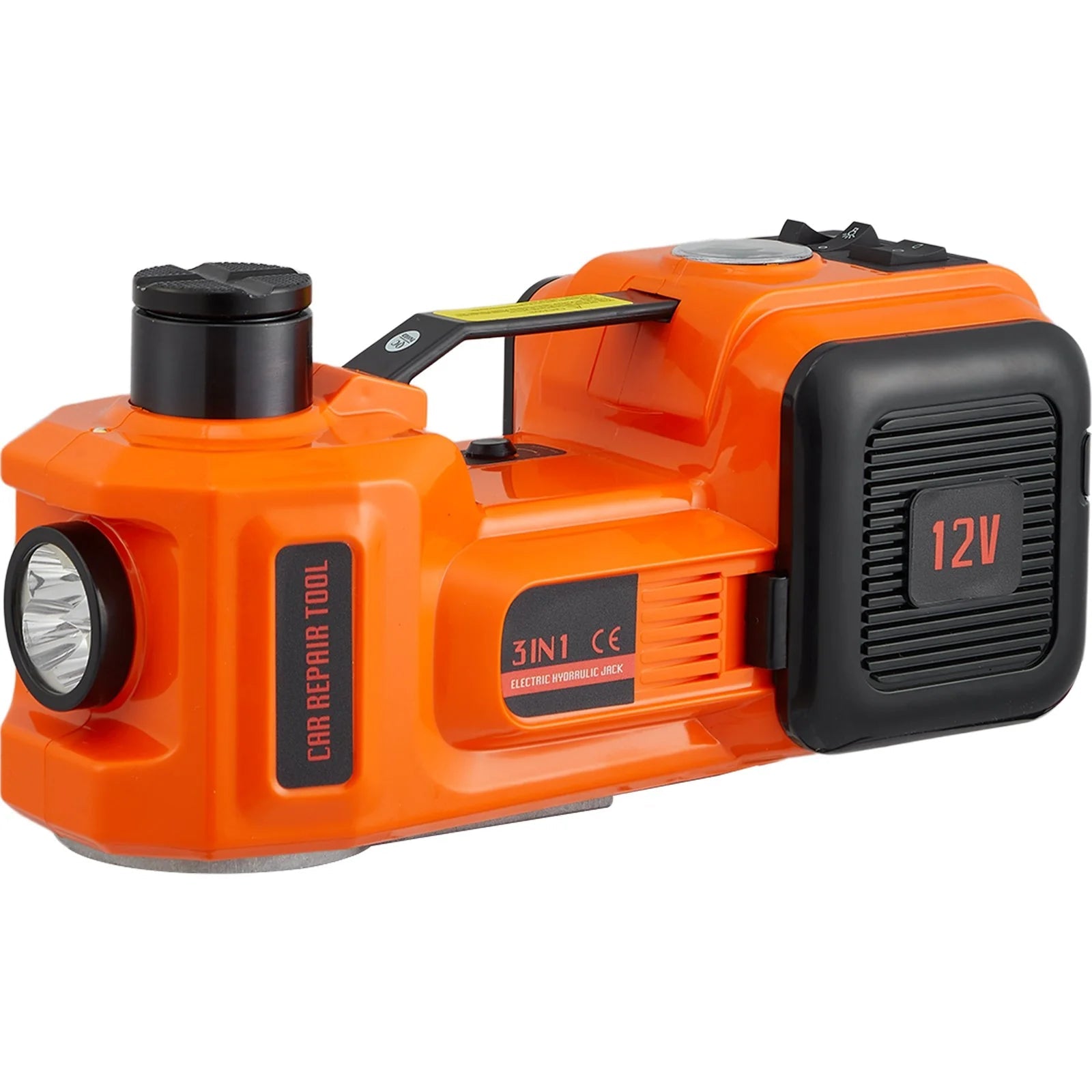 VEVOR Electric Car Jack, 5 Ton/11023 LBS Hydraulic Jack with Electric Impact Wrench, Portable Car Lift with Built - In Inflatable Pump, and LED Light for SUV MPV Sedan Truck Change Tires Garage Repair - Revved Up Auto