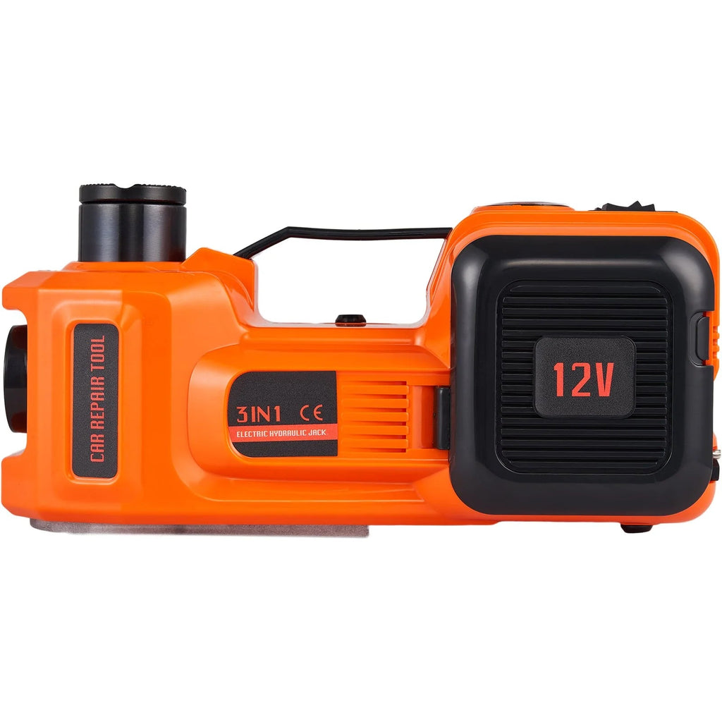 VEVOR Electric Car Jack, 5 Ton/11023 LBS Hydraulic Jack with Electric Impact Wrench, Portable Car Lift with Built - In Inflatable Pump, and LED Light for SUV MPV Sedan Truck Change Tires Garage Repair - Revved Up Auto