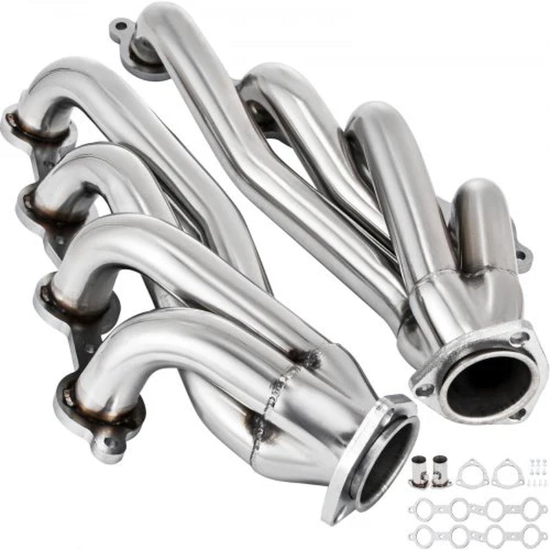 VEVOR Exhaust Header Set 1 5/8 Exhaust Turbo Headers, Stainless Steel Exhaust Manifold Headers, Shorty Engine Conversion LS Swap Exhaust Headers for Chevy LS1 LS2 LS3 LS6 LS10 Suv/Truck Car - Revved Up Tools