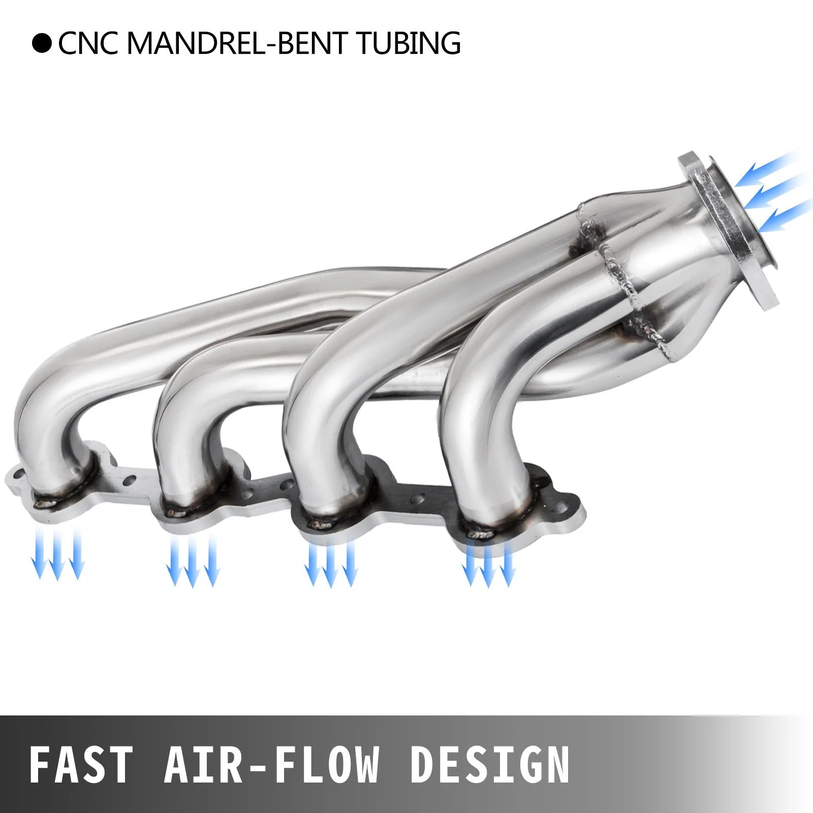VEVOR Exhaust Header Set 1 5/8 Exhaust Turbo Headers, Stainless Steel Exhaust Manifold Headers, Shorty Engine Conversion LS Swap Exhaust Headers for Chevy LS1 LS2 LS3 LS6 LS10 Suv/Truck Car - Revved Up Tools
