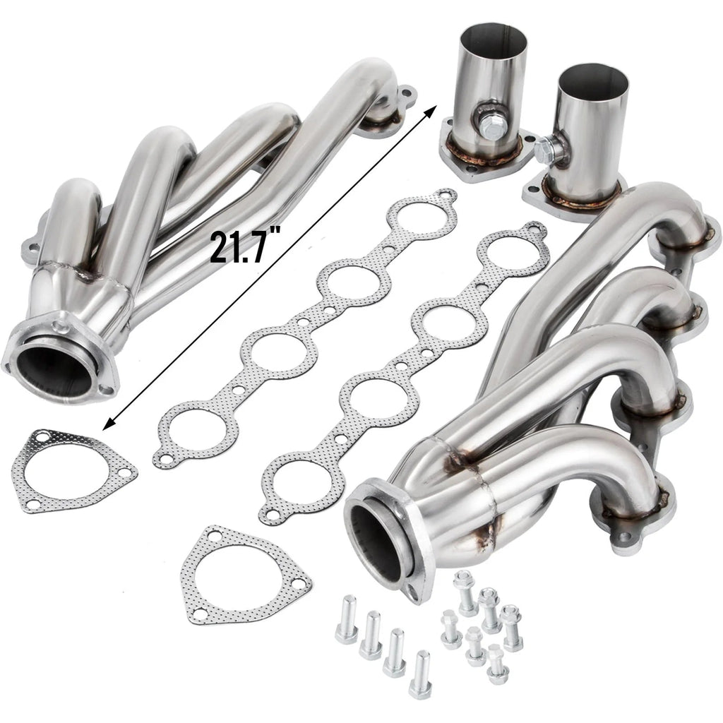 VEVOR Exhaust Header Set 1 5/8 Exhaust Turbo Headers, Stainless Steel Exhaust Manifold Headers, Shorty Engine Conversion LS Swap Exhaust Headers for Chevy LS1 LS2 LS3 LS6 LS10 Suv/Truck Car - Revved Up Tools