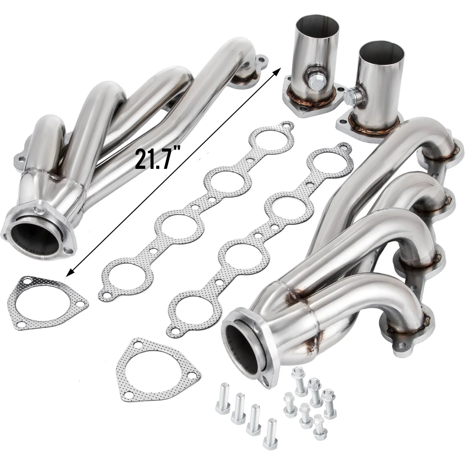VEVOR Exhaust Header Set 1 5/8 Exhaust Turbo Headers, Stainless Steel Exhaust Manifold Headers, Shorty Engine Conversion LS Swap Exhaust Headers for Chevy LS1 LS2 LS3 LS6 LS10 Suv/Truck Car - Revved Up Tools