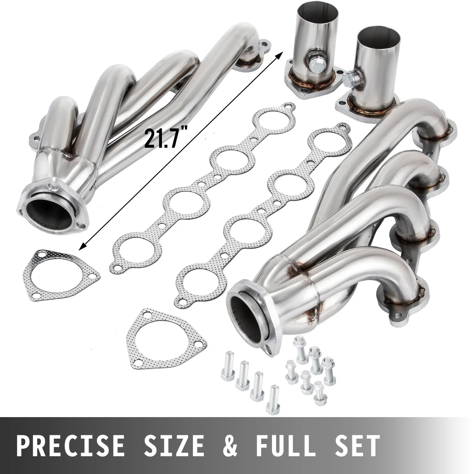 VEVOR Exhaust Header Set 1 5/8 Exhaust Turbo Headers, Stainless Steel Exhaust Manifold Headers, Shorty Engine Conversion LS Swap Exhaust Headers for Chevy LS1 LS2 LS3 LS6 LS10 Suv/Truck Car - Revved Up Tools