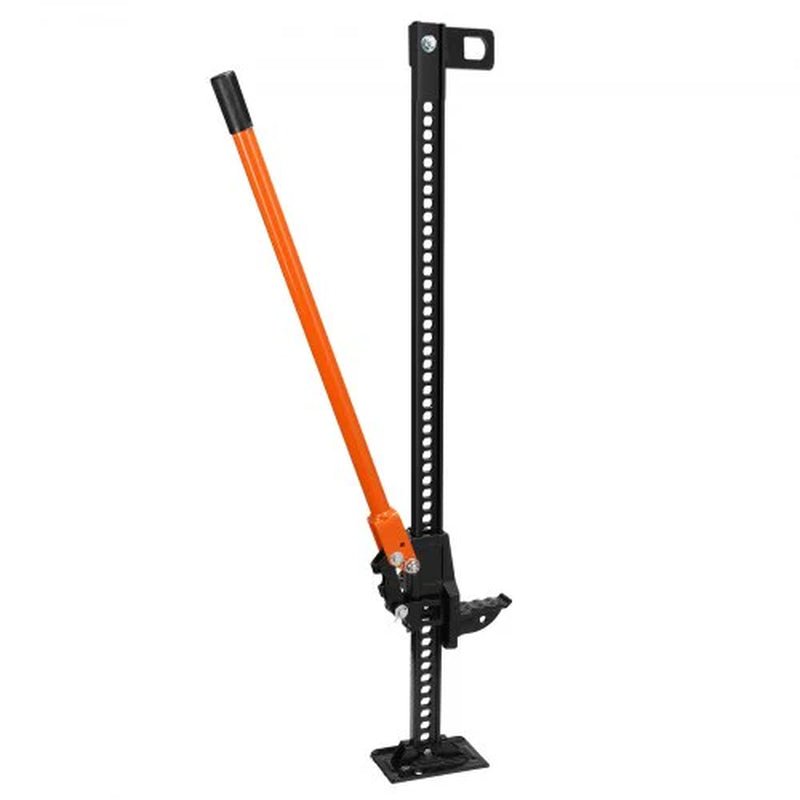 VEVOR High Lift Farm Jack, 48 Utility Farm Jack, 7000 Lbs Capacity Ratcheting off Road Utility Jack, Heavy-Duty Farm Jack for Tractor, Truck, SUV, Bumper Lift, Orange - Revved Up Tools