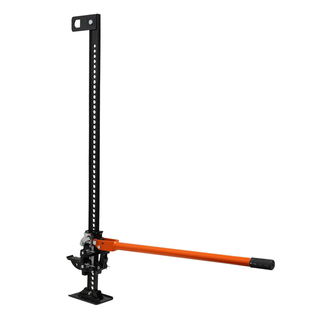 VEVOR High Lift Farm Jack, 48 Utility Farm Jack, 7000 Lbs Capacity Ratcheting off Road Utility Jack, Heavy-Duty Farm Jack for Tractor, Truck, SUV, Bumper Lift, Orange - Revved Up Tools