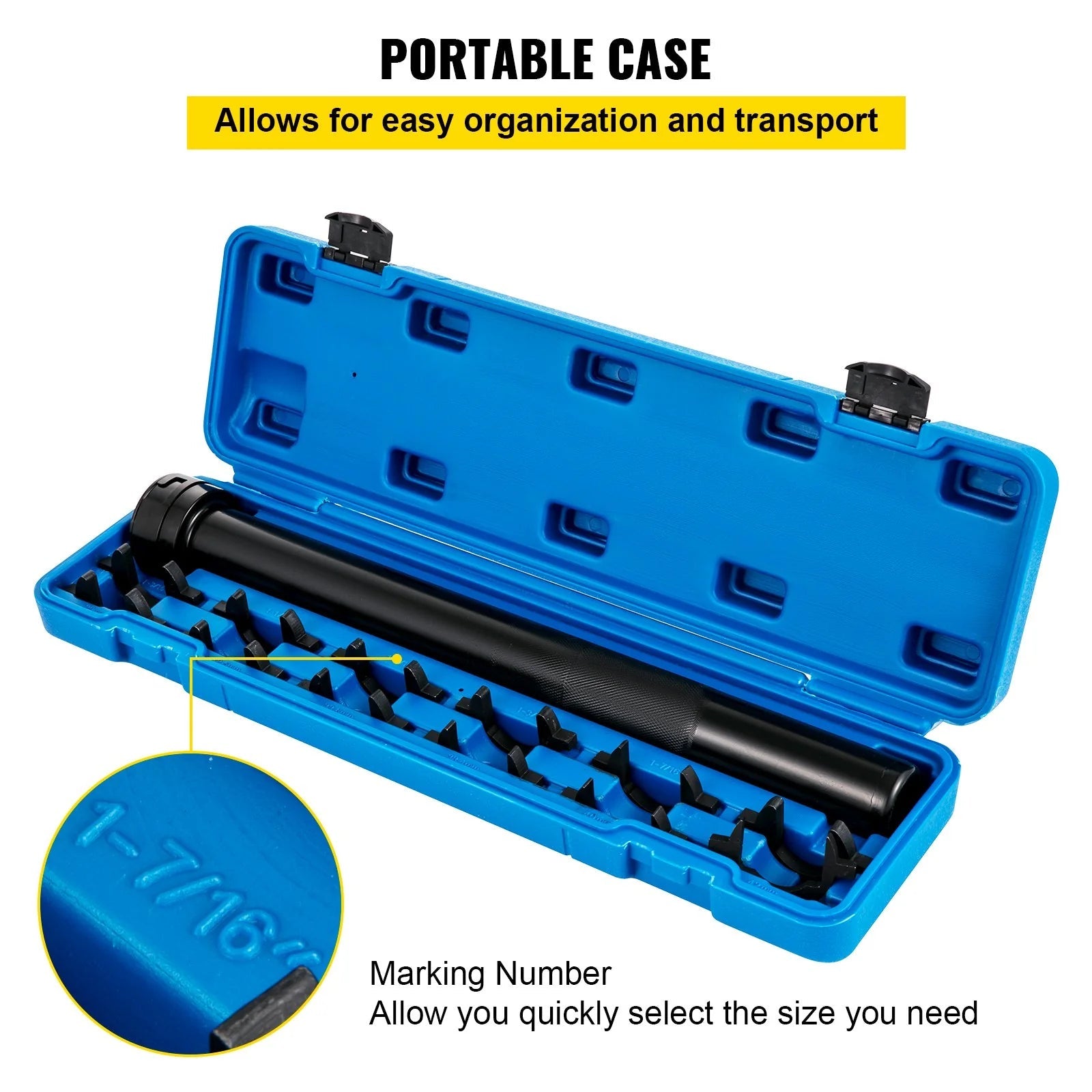 VEVOR Inner Tie Rod Tool Kit, 13 Pcs Crowfoot Adapters Inner Tie Rod Tool Set, 13 Pcs Tie Rod Removal Tool, 1/2 Inch Drive Tube Tie Rods Tool, Heavy-Duty Steel Inner Tie Rod Removal Tool for Vehicle - Revved Up Tools