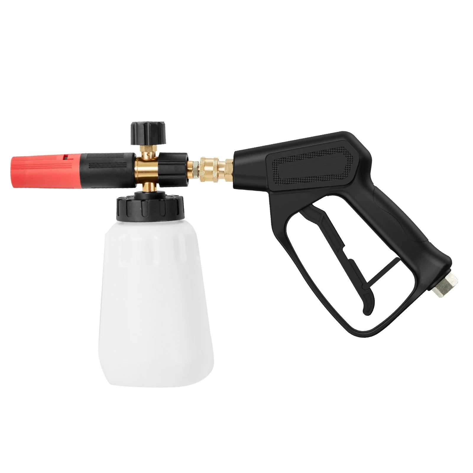 VEVOR Pressure Washer Gun Set, 0.22 Gal Foam Cannon, 4000 PSI Washer Spay Gun with 1/4 Inch Quick Connector & 5 Nozzle Tips, Pressure Washer Handle with M22-14 Mm & M22-15Mm & 3/8'' Inlet Connector - Revved Up Tools