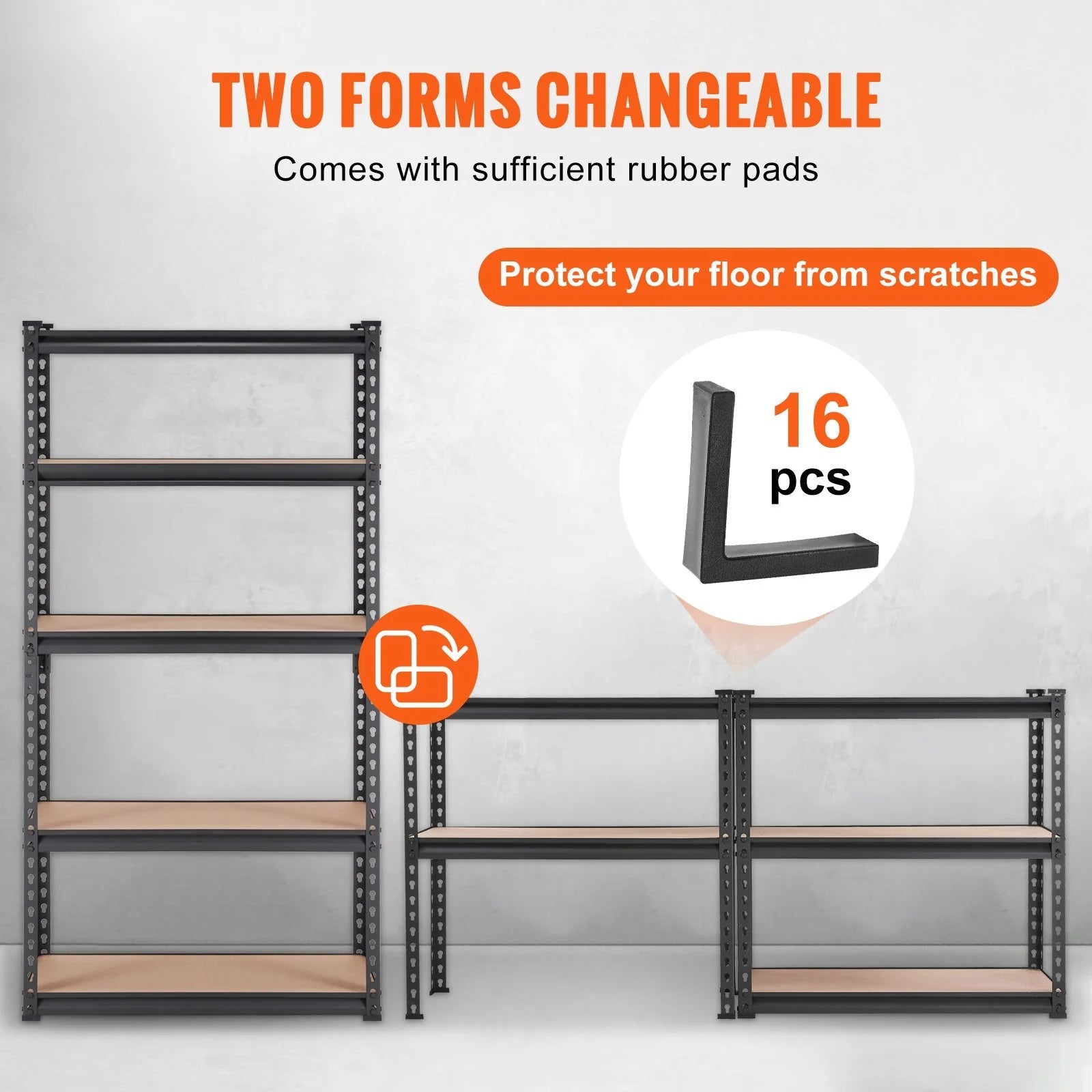 VEVOR Storage Shelving Unit, 5 - Tier Adjustable, 2000 Lbs Capacity, Heavy Duty Garage Shelves Metal Organizer Utility Rack, Black, 30 L X 12 W X 60 H for Kitchen Pantry Basement Bathroom Laundry - Revved Up Auto