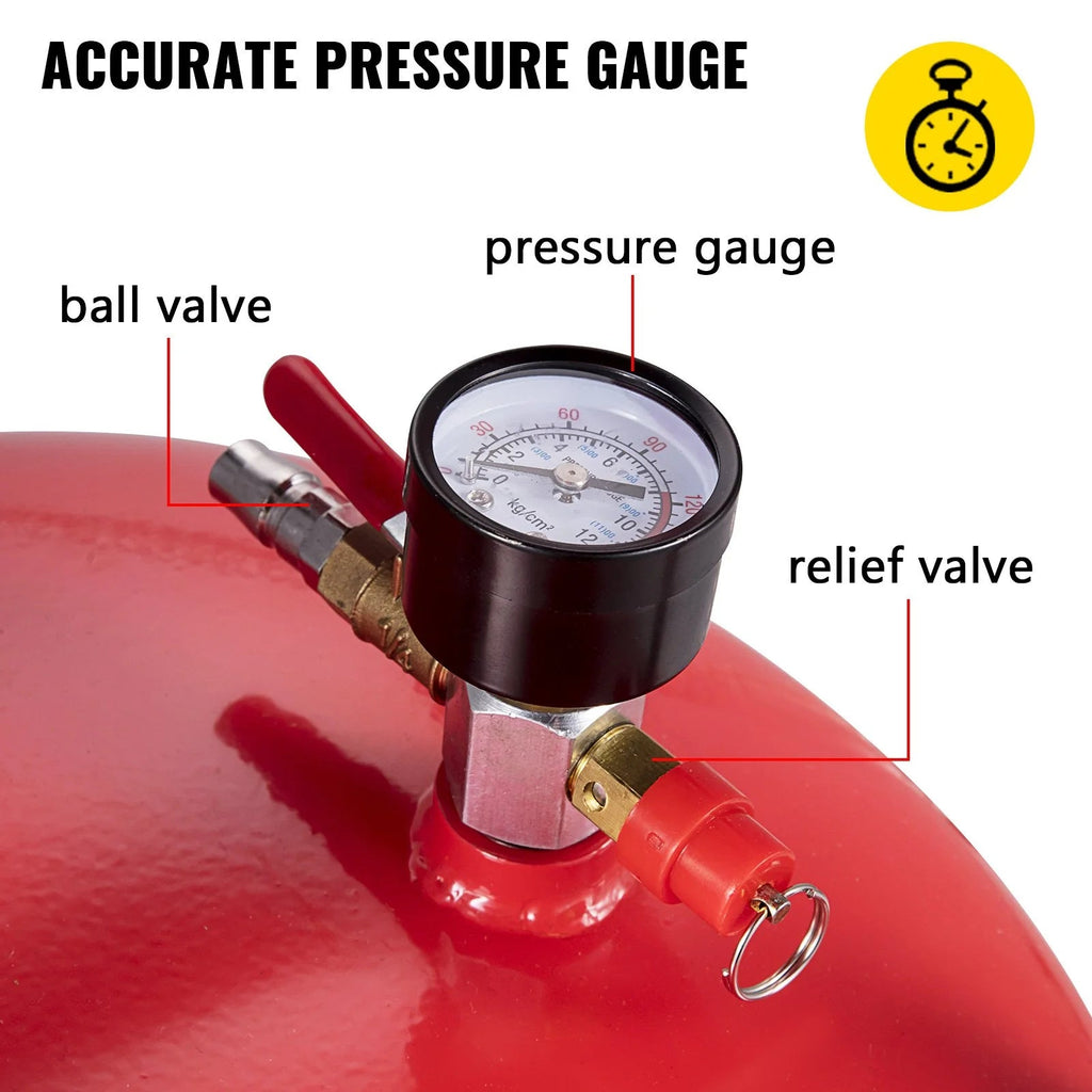 VEVOR Waste Oil Drain Tank 20 Gallon Portable Oil Drain Air Operated Drainer Oil Change, Oil Drain Container, Fluid Fuel Transfer Drainage Adjustable Funnel Height, with Wheel for Easy Oil Removal - Revved Up Tools