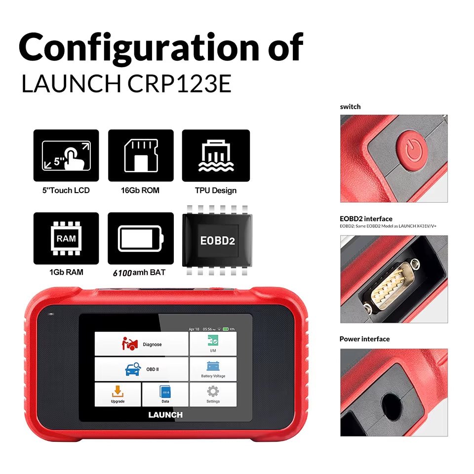 X431 CRP123E OBD2 Car Scanner OBD OBDII Engine ABS Airbag SRS Transmission Automotive Diagnostic Tools PK CRP123X CRP123 - Revved Up Auto
